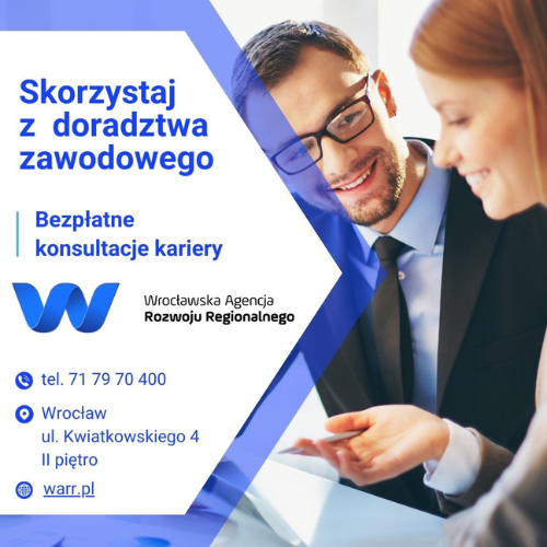 Skorzystaj z doradztwa zawodowego bezpłatne konsultacje kariery Wrocławska Agencja Rozwoju Regionalnego